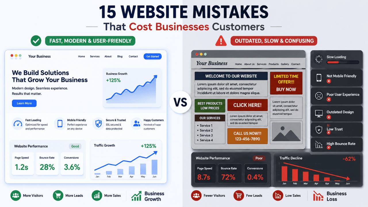 15 Website Mistakes That Cost Businesses Customers