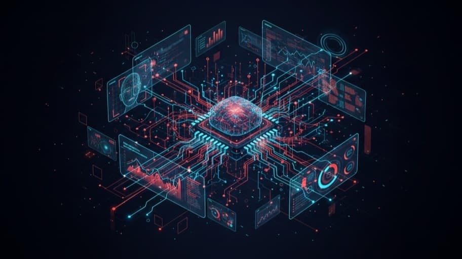 AI and machine learning visualization with data analytics